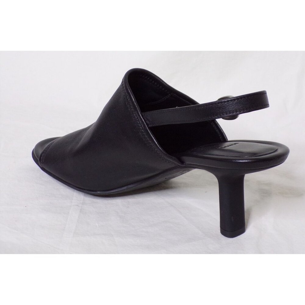 🆕VINCE Jana Slingback Heels Shoe Leather 9 Black - Picture 11 of 13